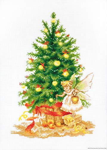 Luca-S B1117 Weihnachtsfee Kreuzstichset, Baumwolle, mehrfarbig, 19x28,5cm von LUCAS