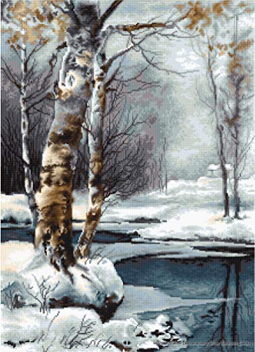 Luca-S B560 Winter Kreuzstichset, Baumwolle, mehrfarbig, 35x48,5cm von LUCAS