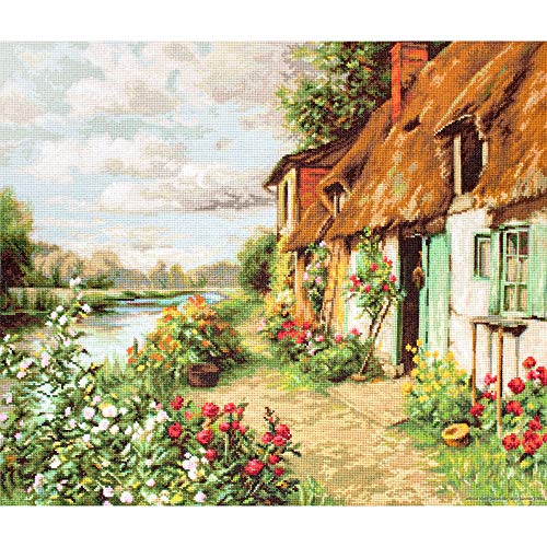 Luca-S B571 Landschaft Kreuzstichset, Baumwolle, mehrfarbig, 42,5x34cm von LUCAS