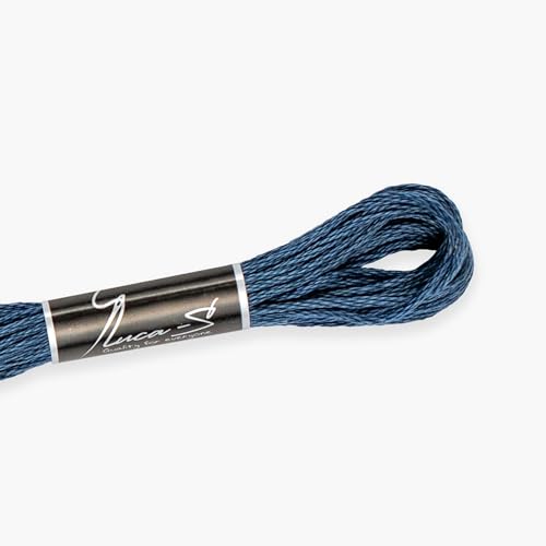 Premium Stickgarn Luca-S, 100 % Gizeh-Baumwolle, Oeko TEX zertifizierte Baumwollgarn, 194 / DMC 930 / Anchor 1035 von Luca-S