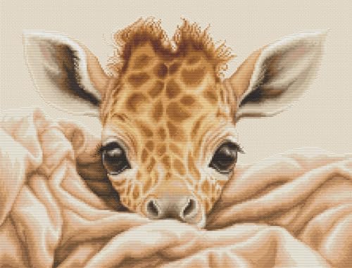 Luca-S Kreuzstich Stickpackung Die Baby-Giraffe Zählmuster von Luca-S