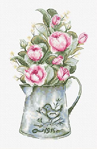 Luca-S Kreuzstich Set Blumenstrauß mit Rosen Zählmuster Luca-S Kreuzstich Set Blumenstrauß mit Rosen Zählmuster von Luca-S