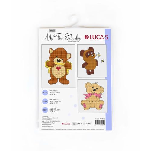 Luca-S Kreuzstich Set Meine erste Stickerei M02 3er-Set Zählmuster Luca-S Kreuzstich Set Meine erste Stickerei M02 3er-Set Zählmuster von Luca-S