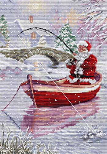 Luca-S Kreuzstich Set Santa beim Angeln Zählmuster Luca-S Kreuzstich Set Santa beim Angeln Zählmuster von Luca-S