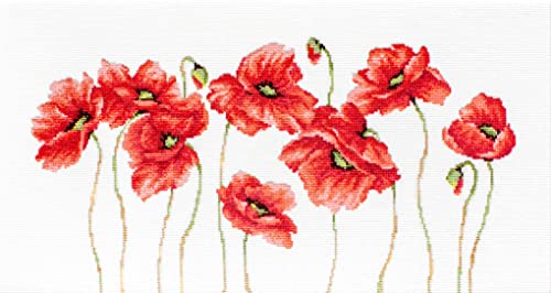 Luca-S Mohnblumen I Kreuzstichset, Baumwolle, Mehrfarbig, 40x23,5cm Luca-S Mohnblumen I Kreuzstichset, Baumwolle, Mehrfarbig, 40x23,5cm von Luca-S
