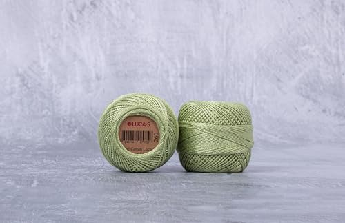 Luca-S Premium Coton Perlen-Stickgarn, Größe 8, 100 % ägyptische Baumwolle, Häkelgarn, Kreuzstich-Stickgarn, Oeko TEX zertifiziert, 10 g pro Knäuel, Farbe 260 von Luca-S
