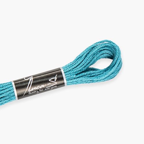 Premium Stickgarn Luca-S, 100 % Gizeh-Baumwolle, Oeko TEX zertifizierte Baumwollgarn, 164 / DMC 3810 / Anchor 1064 von Luca-S
