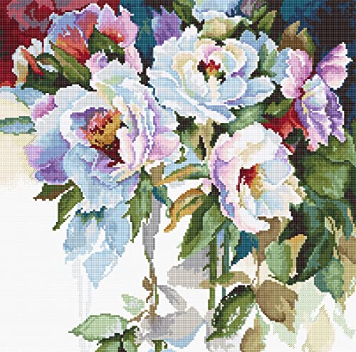 Luca-S Kreuzstich Set Weiße Rosen Zählmuster, Multifarbig Luca-S Kreuzstich Set Weiße Rosen Zählmuster, Multifarbig von Luca-S