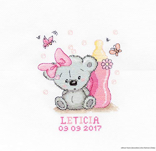 Luca-S B1147 Leticia zur Geburt Mädchen Kreuzstichset, Baumwolle, mehrfarbig, 13x15,5cm Luca-S B1147 Leticia zur Geburt Mädchen Kreuzstichset, Baumwolle, mehrfarbig, 13x15,5cm von LUCAS