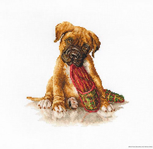 Luca-S B2338 Boxer Kreuzstichset, Baumwolle, mehrfarbig, 18x17,5cm Luca-S B2338 Boxer Kreuzstichset, Baumwolle, mehrfarbig, 18x17,5cm von LUCAS