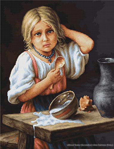 Luca-S Bauer Kreuzstichset, Baumwolle, Mehrfarbig, 34x44cm von Luca-S