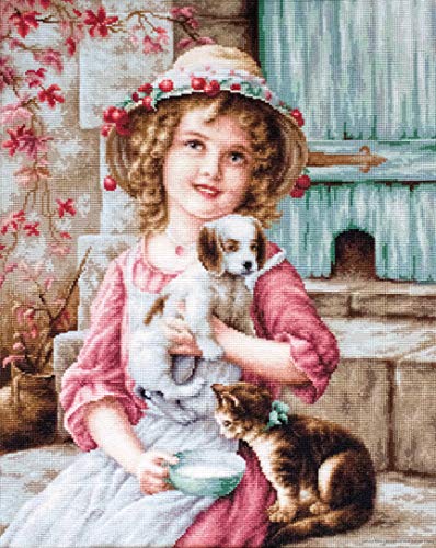 Luca-S Besten Freunde Mädchen Kreuzstichset, Baumwolle, Mehrfarbig, 35x40cm Luca-S Besten Freunde Mädchen Kreuzstichset, Baumwolle, Mehrfarbig, 35x40cm von LUCAS