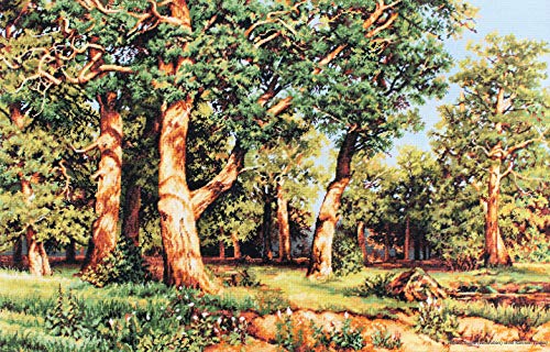Luca-S Eichenwald. Schischkin. Kreuzstichset, Baumwolle, Mehrfarbig, 71x45cm von LUCAS