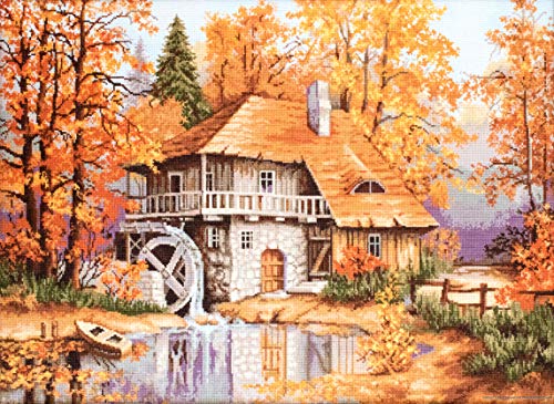 Luca-S Herbstliche Landschaft Kreuzstichset, Baumwolle, Mehrfarbig, 52x37cm Luca-S Herbstliche Landschaft Kreuzstichset, Baumwolle, Mehrfarbig, 52x37cm von LUCAS