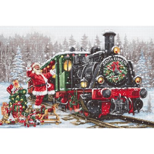 Luca-S Kreuzstich Set Santa – Express, Zählmuster, 42x28cm von LUCAS