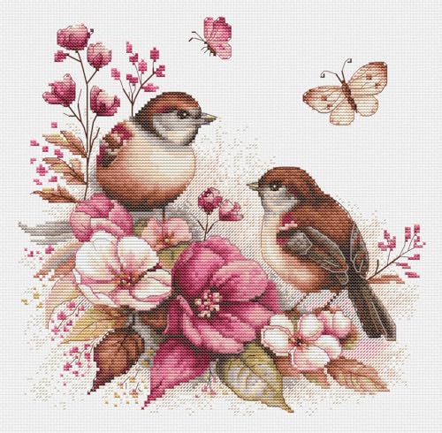 Luca-S Kreuzstich Stickpackung Der Vogelfrühling Zählmuster, Multifarbig Luca-S Kreuzstich Stickpackung Der Vogelfrühling Zählmuster, Multifarbig von Luca-S