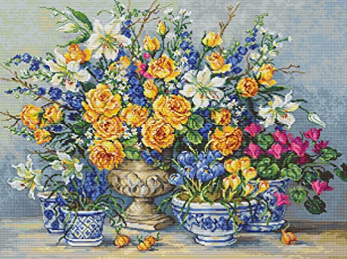 Luca-S Kreuzstich Set Von Gabrielas Garten, Zählmuster, 43x33cm von Luca-S