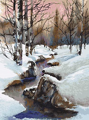 Luca-S Kreuzstich Set Winter, Zählmuster, 35x47cm von Luca-S