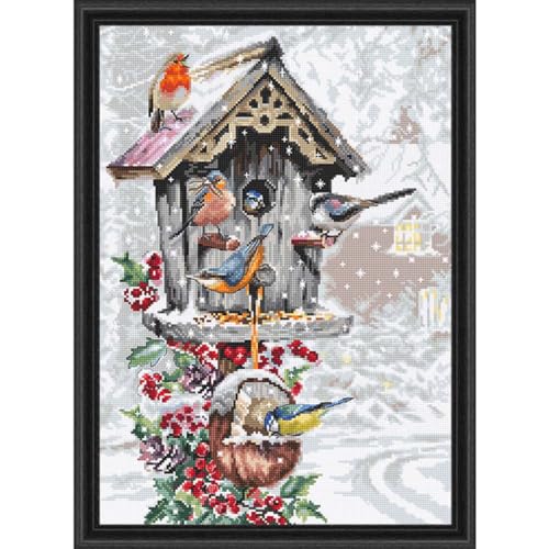Lucas Kreuzstich Set "Vogelhaus", Zählmuster, 25x36cm, B2399, Mehrfarbig Lucas Kreuzstich Set "Vogelhaus", Zählmuster, 25x36cm, B2399, Mehrfarbig von LUCAS