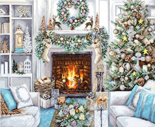 Lucas Kreuzstich Set "Weihnachtsinterieur", Zählmuster, 42x34cm Mehrfarbig Lucas Kreuzstich Set "Weihnachtsinterieur", Zählmuster, 42x34cm Mehrfarbig von Luca-S