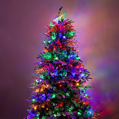 Luccika LED-Weihnachtsbaum-Umhang für den Innen- und Außenbereich, mit Gedächtnis und 8 Lichtspielen (Mehrfarbig, 288 LEDs - für Bäume von 230 bis 290 cm Höhe) von Luccika