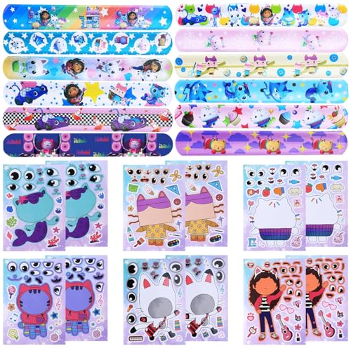 Luchild 24pcs Niedlich Mitgebsel Kindergeburtstag Gab- By Spielzeug Set mit 12 DIY Sticker Doll House Aufkleber 12 Schnapparmband für Geschenk Give Aways Kinder Geburtstag Deko Party Zubehör Mädchen Luchild 24pcs Niedlich Mitgebsel Kindergeburtstag Gab- By Spielzeug Set mit 12 DIY Sticker Doll House Aufkleber 12 Schnapparmband für Geschenk Give Aways Kinder Geburtstag Deko Party Zubehör Mädchen von Luchild