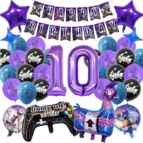 Luftballon Geburtstagsdeko Jungen 10 Jahre- Videospiel Party Dekoration 10th Videospiel Ballon Girlande mit Gamer Ballon Cake Toppers Birthday Banner Folienballon für Kindergeburtstag Party Supplies Luftballon Geburtstagsdeko Jungen 10 Jahre- Videospiel Party Dekoration 10th Videospiel Ballon Girlande mit Gamer Ballon Cake Toppers Birthday Banner Folienballon für Kindergeburtstag Party Supplies von Luchild