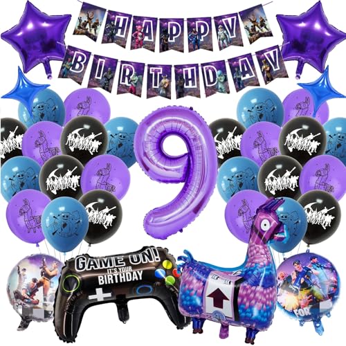 Luftballon Geburtstagsdeko Jungen 9 Jahre- Videospiel Party Dekoration 9th Videospiel Ballon Girlande mit Gamer Ballon Cake Toppers Birthday Banner Folienballon für Kindergeburtstag Party Supplies Luftballon Geburtstagsdeko Jungen 9 Jahre- Videospiel Party Dekoration 9th Videospiel Ballon Girlande mit Gamer Ballon Cake Toppers Birthday Banner Folienballon für Kindergeburtstag Party Supplies von Luchild