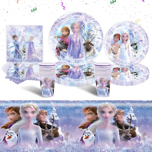 Prinzessin Partygeschirr Set- 51Pcs Partyzubehör Pappteller Kindergeburtstag Deko Prinzessin Geburtstagsdeko Party Tableware Supplies Kit mit Teller Tischdecke Servietten Tassen für Mädchen Prinzessin Partygeschirr Set- 51Pcs Partyzubehör Pappteller Kindergeburtstag Deko Prinzessin Geburtstagsdeko Party Tableware Supplies Kit mit Teller Tischdecke Servietten Tassen für Mädchen von Luchild