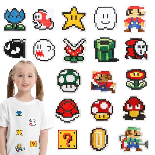 Super Bügelbilder für Textilien Kinder Patches- Bros Aufbügelflicken Flicken zum Aufbügeln DIY Bügelflicken Bestickte Aufnäher zum Sticker Aufnähen oder Aufbügeln auf Kleidung Jeans Mützen Zubehör Super Bügelbilder für Textilien Kinder Patches- Bros Aufbügelflicken Flicken zum Aufbügeln DIY Bügelflicken Bestickte Aufnäher zum Sticker Aufnähen oder Aufbügeln auf Kleidung Jeans Mützen Zubehör von Luchild