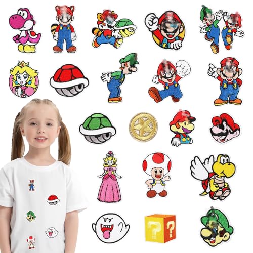 Super Bügelbilder für Textilien Kinder Patches Set- Aufbügelflicken Flicken zum Aufbügeln DIY Bügelflicken Bestickte Aufnäher zum Sticker Aufnähen oder Aufbügeln auf Kleidung Jeans Mützen Zubehör von Luchild