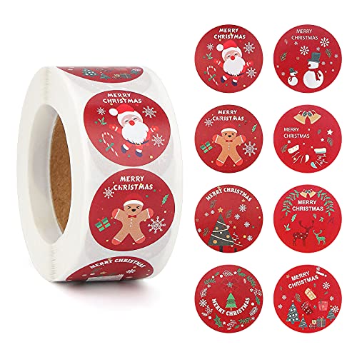 Weihnachtsaufkleber Weihnachts Aufkleber Rolle, 500Pcs Rund Geschenk-Aufkleber des Winterurlaubaufklebers Umschlagbeuteldichtungen Verpackung Weihnachtsgeschenke Sticker Etiketten 2.5cm Weihnachtsaufkleber Weihnachts Aufkleber Rolle, 500Pcs Rund Geschenk-Aufkleber des Winterurlaubaufklebers Umschlagbeuteldichtungen Verpackung Weihnachtsgeschenke Sticker Etiketten 2.5cm von Luchild