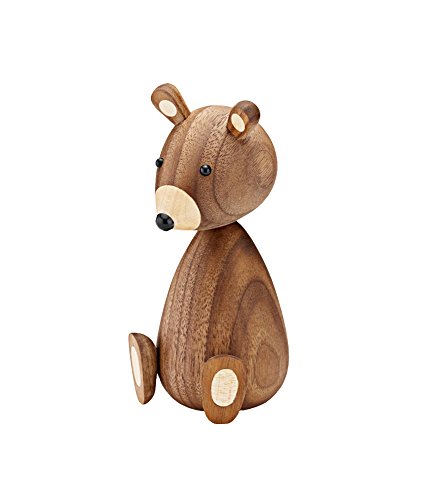 Lucie Kaas Baby Bear Holzfigur, Holz, Braun, 11cm von Lucie Kaas