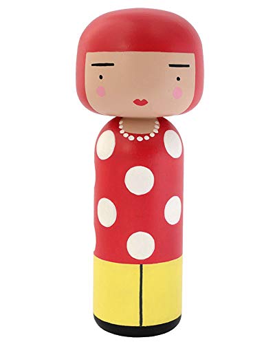 Lucie Kaas Dot Holzfigur, Holz, Mehrfarbig, 14,5cm von Lucie Kaas