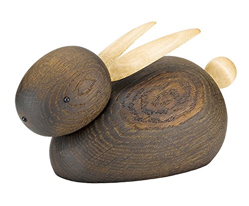 Lucie Kaas Hase Holzfigur, Holz, Braun, 9cm von Lucie Kaas