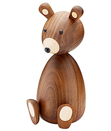 Lucie Kaas Papa Bear Holzfigur, Holz, Braun, 23,5cm von Lucie Kaas