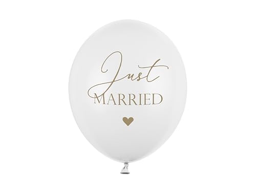 Luck and Luck Hochzeit Just Married weiß Ballons x 6 30 cm von Luck and Luck