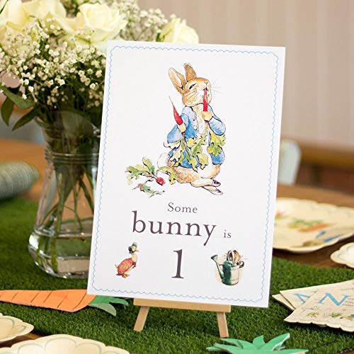 Peter Rabbit Geburtstagsschild "Some Bunny is 1" A4-Karte und Staffelei von Luck and Luck