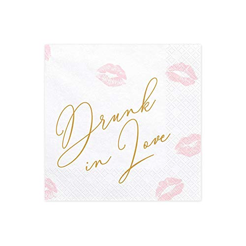 Napkins Drunk in love 33x33cm (1 pkt / 20 pc.) von Luck