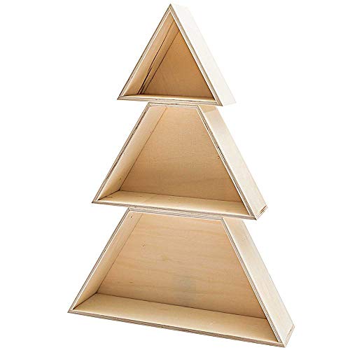 Rico Design Tannenbaum Holzboxen-Set 51x38x8cm, 3 Teile von Luck