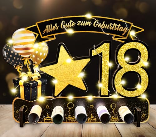 18 Geburtstag Geschenk, Geldgeschenke 18.Geburtstag, Geburtstagsdeko mit LED Lichterkette und FarbdruckHolz, Geburtstagsgeschenk für 18. Geburtstag Mädchen Junge 18 Geburtstag Geschenk, Geldgeschenke 18.Geburtstag, Geburtstagsdeko mit LED Lichterkette und FarbdruckHolz, Geburtstagsgeschenk für 18. Geburtstag Mädchen Junge von Luckeey