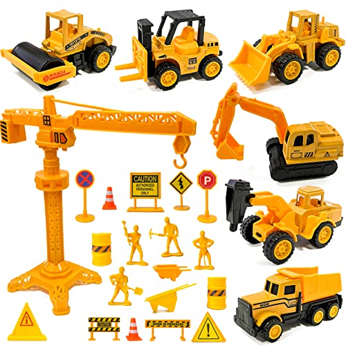Tortendeko Baustelle, 27 Stück Bagger Kuchen Deko, Metall Kunststoff Baustellenfahrzeuge Verkehrsschilder Kinder, Miniatur Baustelle Spielzeug für Junge Mädchen 2 3 4 5 Jahre Tortendeko Baustelle, 27 Stück Bagger Kuchen Deko, Metall Kunststoff Baustellenfahrzeuge Verkehrsschilder Kinder, Miniatur Baustelle Spielzeug für Junge Mädchen 2 3 4 5 Jahre von Luckeey