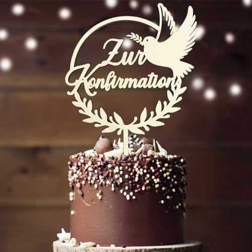 Tortendeko Konfirmation, Cake Topper Zur Konfirmation aus Holz, Torte Deko, Konfirmation Deko Junge Mädchen Geschenke Gastgeschenke, Konfirmationsgeschenke Junge Mädchen Tortendeko Konfirmation, Cake Topper Zur Konfirmation aus Holz, Torte Deko, Konfirmation Deko Junge Mädchen Geschenke Gastgeschenke, Konfirmationsgeschenke Junge Mädchen von Luckeey