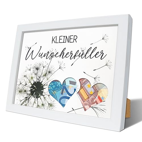 Luckeey Wunscherfüller Geldgeschenk Bilderrahmen, Pusteblume Geldgeschenke Verpackung, Hochwertigen Weißen Holz-Rahmen Personalisierte Geschenke für Glück verschenken zum Geburtstag, Weihnachten Luckeey Wunscherfüller Geldgeschenk Bilderrahmen, Pusteblume Geldgeschenke Verpackung, Hochwertigen Weißen Holz-Rahmen Personalisierte Geschenke für Glück verschenken zum Geburtstag, Weihnachten von Luckeey