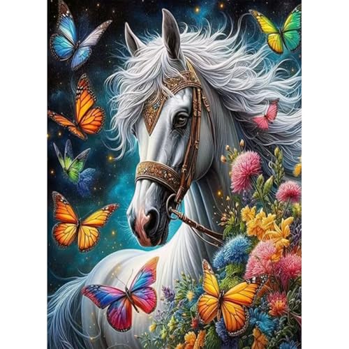 Lucktao 5D Diamond Painting Set,DIY Diamond Painting Pferd,Diamond Painting Erwachsene,Diamant Painting Bilder,Runder Steine Diamond-painting,für Erwachsene, Kinder, Haus, Wand Dekoratione 40x30cm Lucktao 5D Diamond Painting Set,DIY Diamond Painting Pferd,Diamond Painting Erwachsene,Diamant Painting Bilder,Runder Steine Diamond-painting,für Erwachsene, Kinder, Haus, Wand Dekoratione 40x30cm von Lucktao