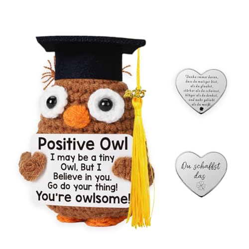 Lucktao Positive Owl,Pocket Hug Eule Positive,Eulen Geschenke,Lustige Positive Eulen,Kreative Strickwolle Positive Eule Puppe,Abitur 2025 Geschenke,Glücksbringer Prüfung für Bachelor Geschenk Lucktao Positive Owl,Pocket Hug Eule Positive,Eulen Geschenke,Lustige Positive Eulen,Kreative Strickwolle Positive Eule Puppe,Abitur 2025 Geschenke,Glücksbringer Prüfung für Bachelor Geschenk von Lucktao