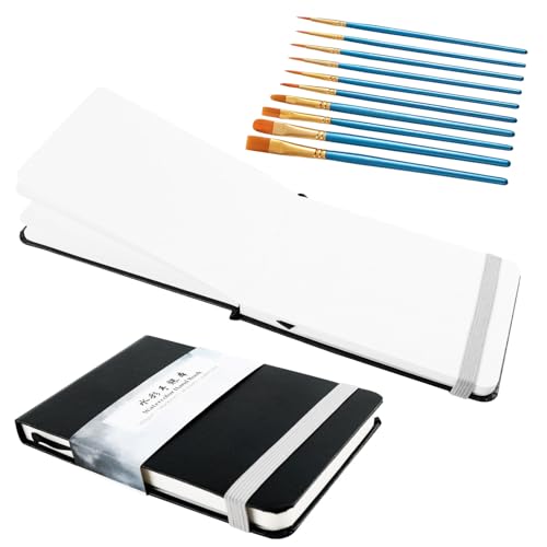 Aquarellpapier Skizzenbuch Hardcover Block, Aquarell Skizzenbuch Mit Aquarellstift 300g Säurefrei Künstlerqualität, 24 Blatt Aquarellbuch Aquarellblock ideal für Aquarell, Tusche, Acryl, Gouache Aquarellpapier Skizzenbuch Hardcover Block, Aquarell Skizzenbuch Mit Aquarellstift 300g Säurefrei Künstlerqualität, 24 Blatt Aquarellbuch Aquarellblock ideal für Aquarell, Tusche, Acryl, Gouache von Luckwaii