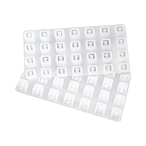 2 Stück Buchstaben Perlen Gießformen Letter Beads Resin Molds Harz Formen Würfel Buchstabe Epoxidharz Silikonform Gießform Cube Resin Form Schmuck Epoxidharz Silikonform DIY Armband Halskette Ohrring von Luckxing