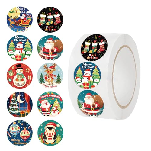 Geschenkaufkleber Weihnachten, Weihnachtliche Aufkleber Rolle, 500 Stück/Rolle Weihnachtsaufkleber Abdichtung Geschenkaufkleber Feiertagsaufkleber Für Umschlag Geschenktüten Papiertüten Weihnachtskart Geschenkaufkleber Weihnachten, Weihnachtliche Aufkleber Rolle, 500 Stück/Rolle Weihnachtsaufkleber Abdichtung Geschenkaufkleber Feiertagsaufkleber Für Umschlag Geschenktüten Papiertüten Weihnachtskart von Luckxing