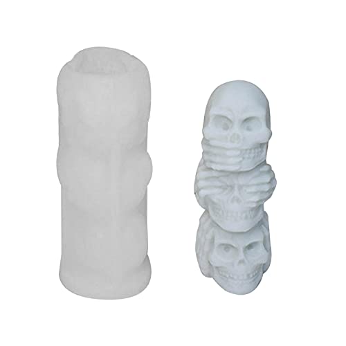 Luckxing Schädel Kerzenform Zum Gießen Kerzen Gießform, Schädelkerzenform Silikon Kerzengießform, Gestapelte Schädel-Silikon-Kerzenform Kerzengießform Für Halloween Dekoration, Geschenk Luckxing Schädel Kerzenform Zum Gießen Kerzen Gießform, Schädelkerzenform Silikon Kerzengießform, Gestapelte Schädel-Silikon-Kerzenform Kerzengießform Für Halloween Dekoration, Geschenk von Luckxing